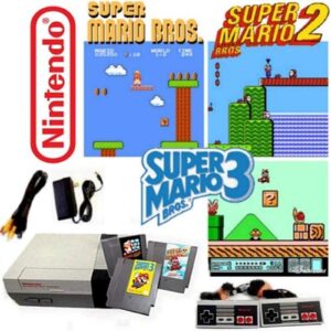 nintendo nes game system with super mario bros. 1, 2 & 3 (renewed)