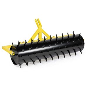 botaro titan attachments 5 ft drum spike aerator category 1 and 2, 3 point