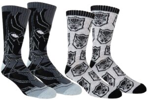 marvel mens black panther athletic socks 2 pair pack