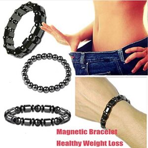 THUNARAZ 4Pcs Hematite Bracelet for Men Women Bangle Bracelet Magnetic Tiger Eye Bracelets