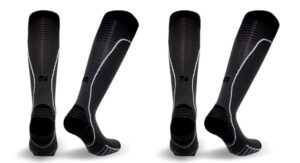 vitalsox standard patented graduated compression vt0616 (2 pack), black 2-pair, large