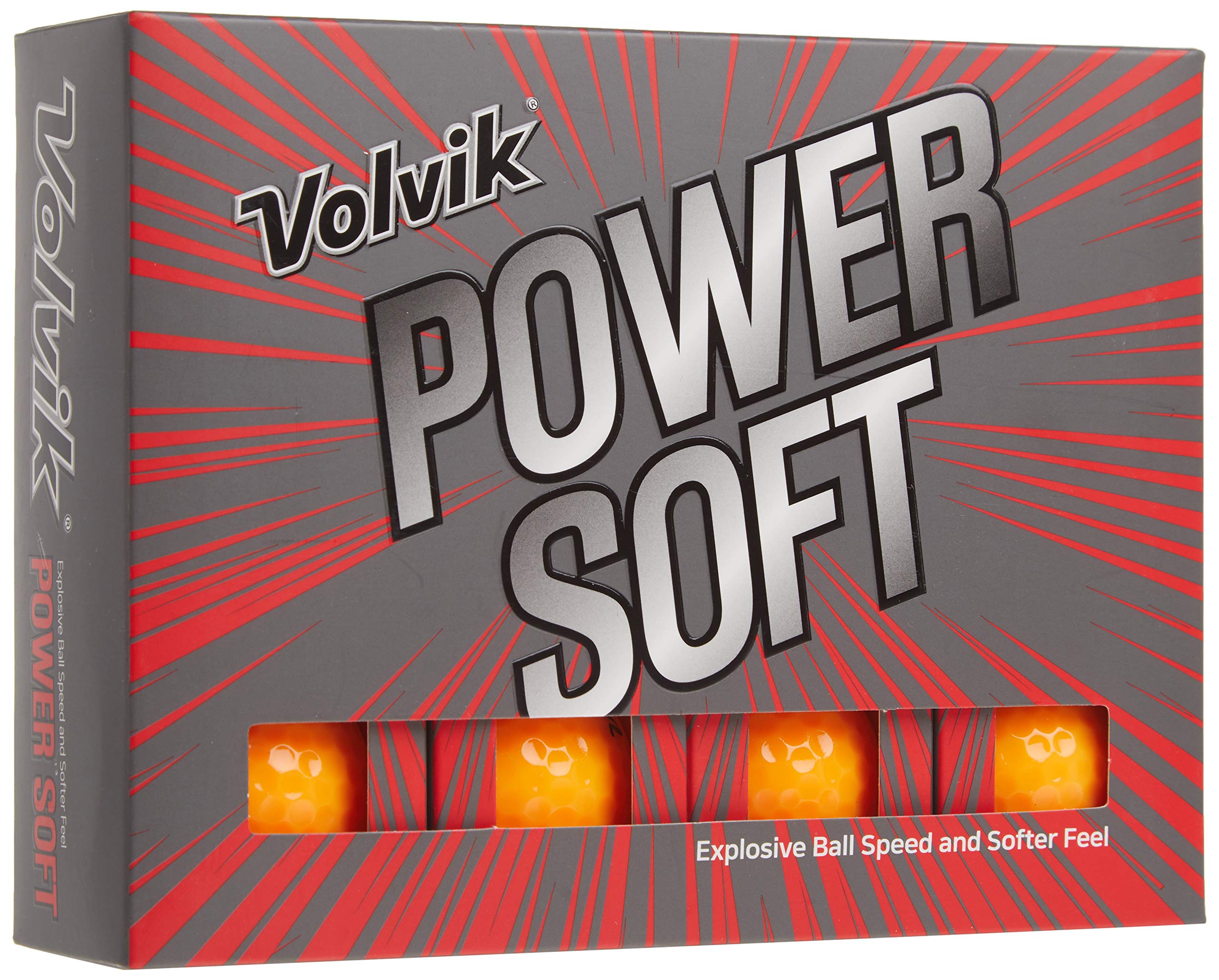 Volvik 9797 Power Soft Golf Balls Dozen - Gloss Orange