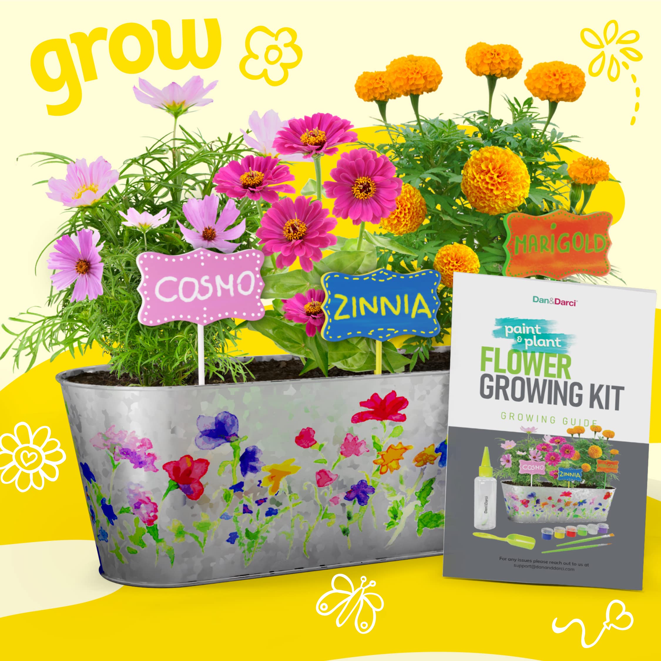 Paint & Plant Flower Growing Kit for Kids - Best Birthday Crafts Gifts for Girls & Boys Age 5 6 7 8-12 Year Old Girl Gift Ideas - Fun Children Gardening Kits, Art Projects Toys for Ages 5-12 Years