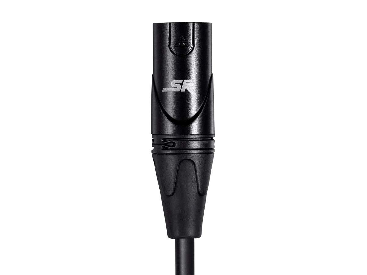 Monoprice Starquad XLR Male to XLR Female Microphone Cable - 3 Feet - Black, 24AWG, Optimized for Analog Audio - Gold Contacts - Stage Right Series