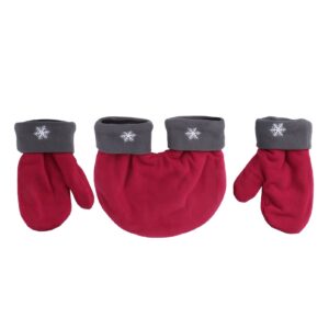 couple lovers winter thicken warm glove sweethearts christmas couples mittens 3pcs gloves, red, medium