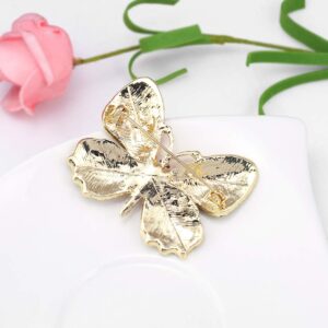 WeimanJewelry Lot 6pcs Multicolor Rhinestone Crystal Butterfly Brooch Pin Set for Women (Style 2)