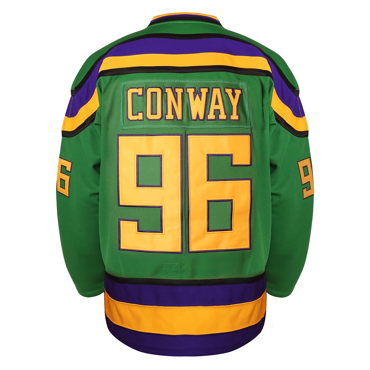 Phoneutrix Charlie Conway #96 Mighty Ducks Movie Hockey Jersey White Green (Green, Medium)