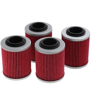 Vkinman Oil Filter Replacement for Can-Am Outlander 330 400 450 500 570 650 800 850 1000 Replace# 420256188 711256188 KN152 HF152 (4Pcs)