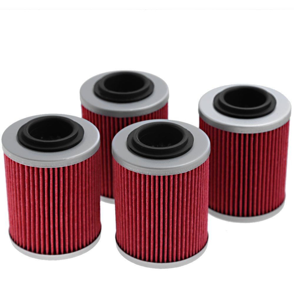 Vkinman Oil Filter Replacement for Can-Am Outlander 330 400 450 500 570 650 800 850 1000 Replace# 420256188 711256188 KN152 HF152 (4Pcs)