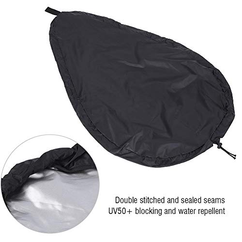 Vbestlife Kayak Cockpit Drape Adjustable Waterproof Seal Cockpit Cover Fit Blocking Kayak Canoe Cockpit Cover Protector Black (XL) Vgeby Kayak Cockpit Cover Vgeby Kayak Cockpit Cover