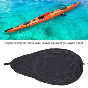 Vbestlife Kayak Cockpit Drape Adjustable Waterproof Seal Cockpit Cover Fit Blocking Kayak Canoe Cockpit Cover Protector Black (XL) Vgeby Kayak Cockpit Cover Vgeby Kayak Cockpit Cover