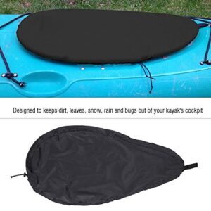 Vbestlife Kayak Cockpit Drape Adjustable Waterproof Seal Cockpit Cover Fit Blocking Kayak Canoe Cockpit Cover Protector Black (XL) Vgeby Kayak Cockpit Cover Vgeby Kayak Cockpit Cover