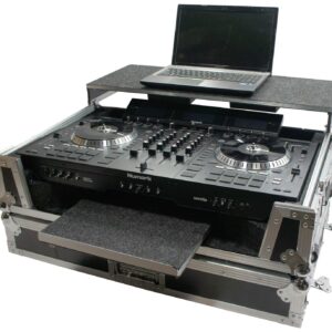 Harmony Audio HCNS7LTWFXTR Flight Glide Laptop Stand Combo DJ Case Compatible with Numark NS7FX