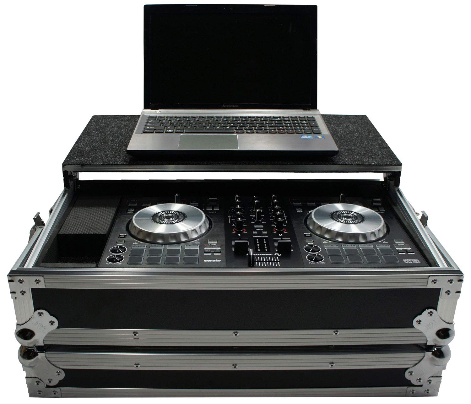 Harmony Audio HCDDJSBLT Flight Glide Laptop Stand Road DJ Case Compatible with Pioneer DDJ-SB