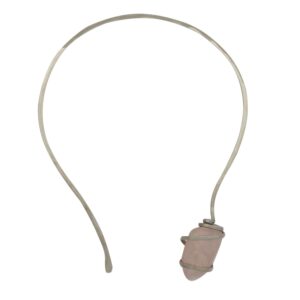 NOVICA Artisan Handmade Rose Quartz Collar Necklace Pendant from Brazil Stainless Steel Modern Birthstone Gemstone [16.5 in L 2 in W Pendant(s) 1.6 in L x 1.2 in W x 0.6 in D] ' Love' S Magnitude'