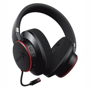 Sound BlasterX H6 USB Gaming Headset with 7.1 Virtual Surround Sound, Memory Foam Fabric Earpads, Hardware EQ Modes, Ambient Monitoring and RGB Lighting for PS4, Xbox One, Nintendo Switch, and PC