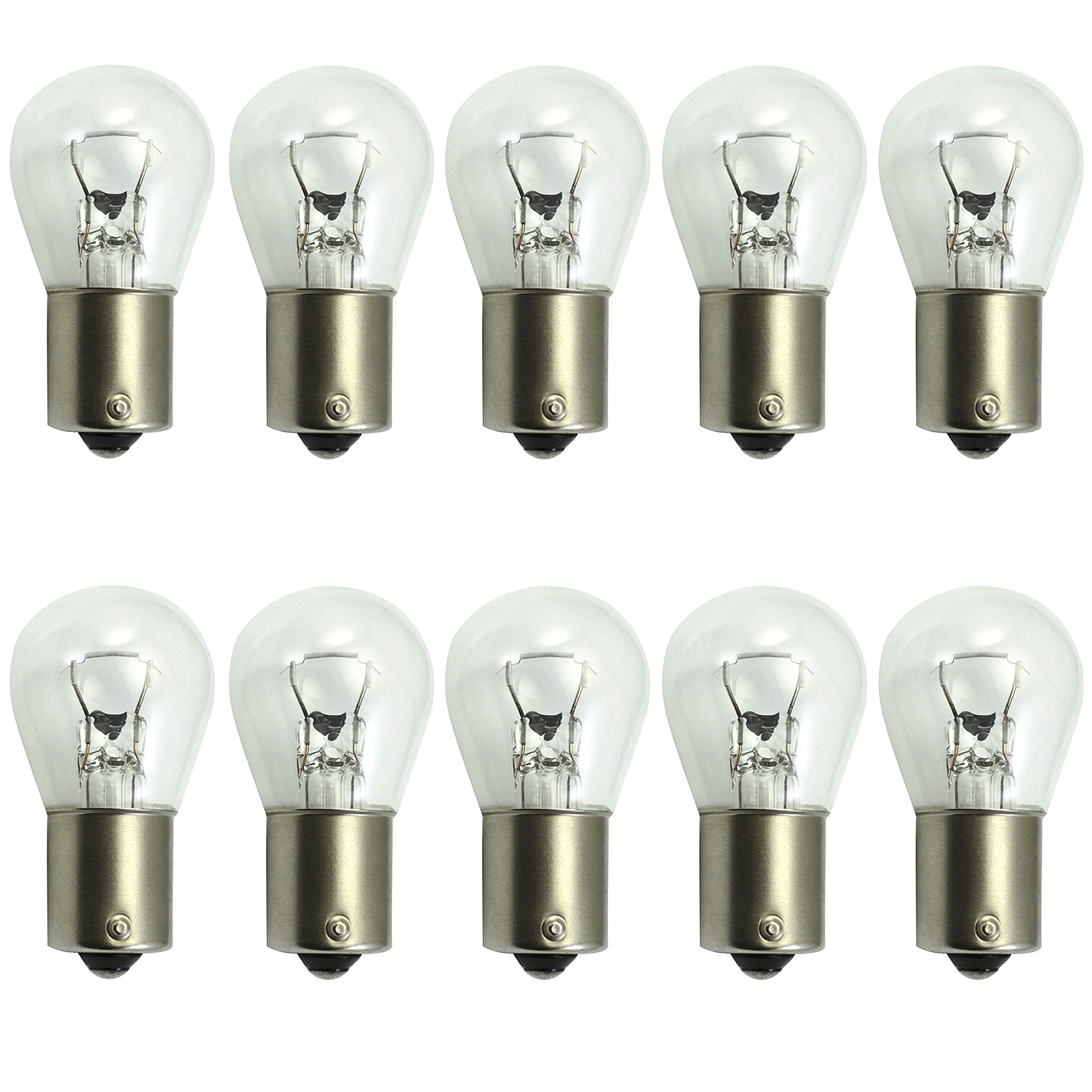 Diximus Pack of 10 Bulbs 1141 S8 Low Voltage Landscape Light Bulbs 12V 18W BA15s Bayonet 18W Lamp