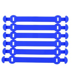 Andux Silicone Tennis Vibration Dampener Long Buckle Type Reduce Vibration 6pcs/set BZQ-06 (blue)