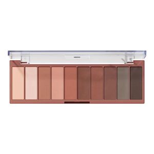 e.l.f. perfect 10 eyeshadow palette, ten ultra-pigmented nude, matte shades, blendable formula, vegan & cruelty-free, nude mood (packaging may vary)