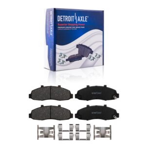 Detroit Axle - Brake Kit for 4WD 5-Lug 2000-2003 Ford F-150 Brake Disc Rotors and Ceramic Brakes Pads 2001 2002 Front and Rear Replacement