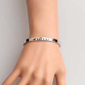 ENSIANTH Twins Gift Twin Bracelet Twin One Twin Two Cuff Bangle (Twin Cuff Set)