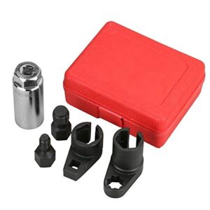 A ABIGAIL 5 PCS Automotive O2 Oxygen Sensor Socket Offset Wrench Remover Tool and Thread Chaser Tool