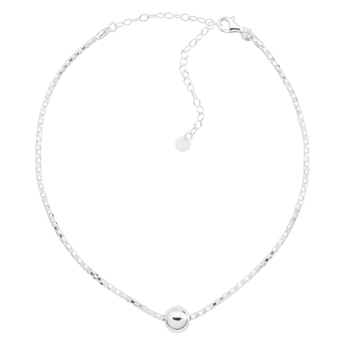 Silpada 'Atrani' Beaded Station Necklace in Sterling Silver, 12.5" + 4"