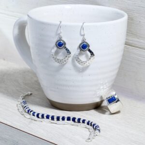 Silpada 'Atacama' Natural Lapis Drop Earrings in Sterling Silver