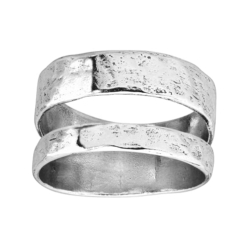 Silpada 'Double Spaced' Two Bar Ring in Sterling Silver, Size 10, Size 10