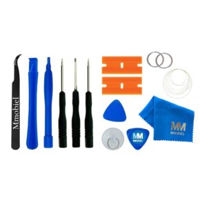 MMOBIEL Front Glass Repair Kit Compatible with iPhone XR - 6.1 inch - 2018 - Lens Screen Replacement Repair Kit - Incl. Toolkit - Gray