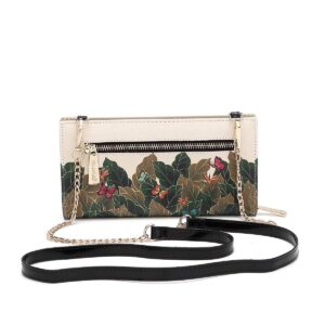 Frida Kahlo Cartoon Licensed Clutch with Long Strap (Black)