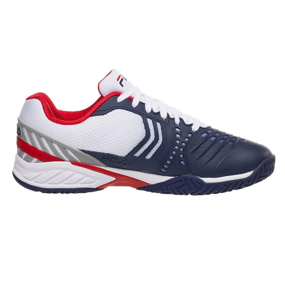 FILA Men's AXILUS 2 Energized Sneaker, White Navy RED, 8.5