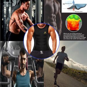 NINGMI Sweat Vest for Men Neoprene Waist Trainer Tank Weighted Vest Waist Trimmer Sauna Suit Running Vest