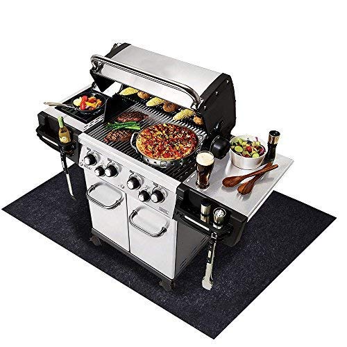 Under the Grill Mat for Gas,Electric Grill,Absorbent Grill Under Floor Mat,Protect Decks and Patios from Grease Splatter(Grill Mat 36inches x 72inches)