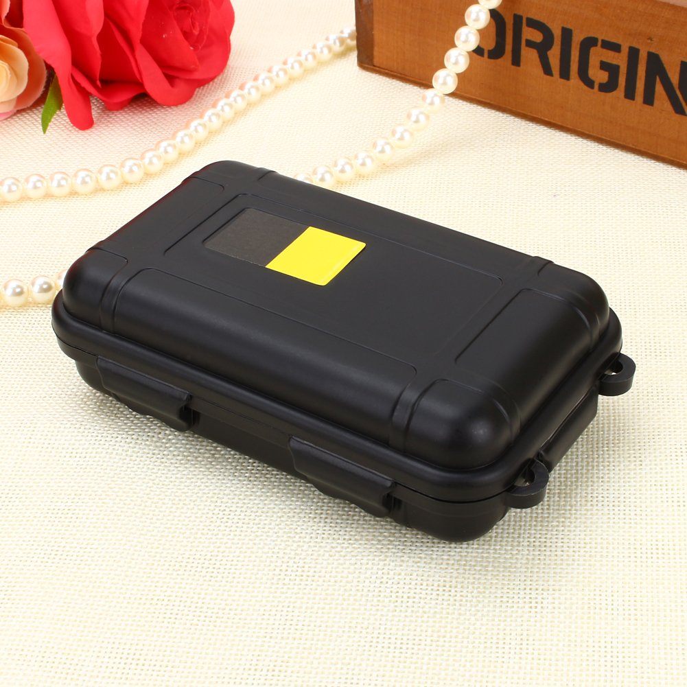 VGEBY Waterproof Box, Outdoor Waterproof Shockproof Storage Box with Foam Floating Survivor Small Waterproof Box