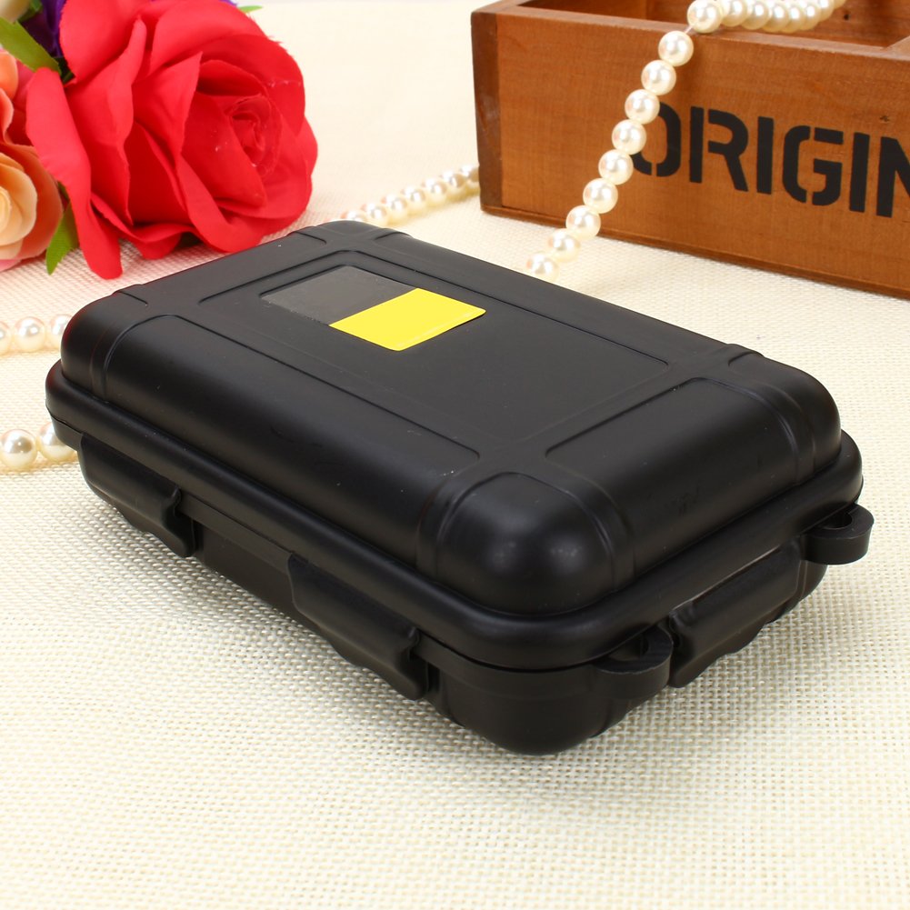 VGEBY Waterproof Box, Outdoor Waterproof Shockproof Storage Box with Foam Floating Survivor Small Waterproof Box