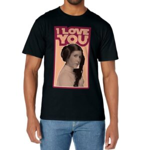 Star Wars Valentine's Day Princess Leia I Love You Vintage T-Shirt