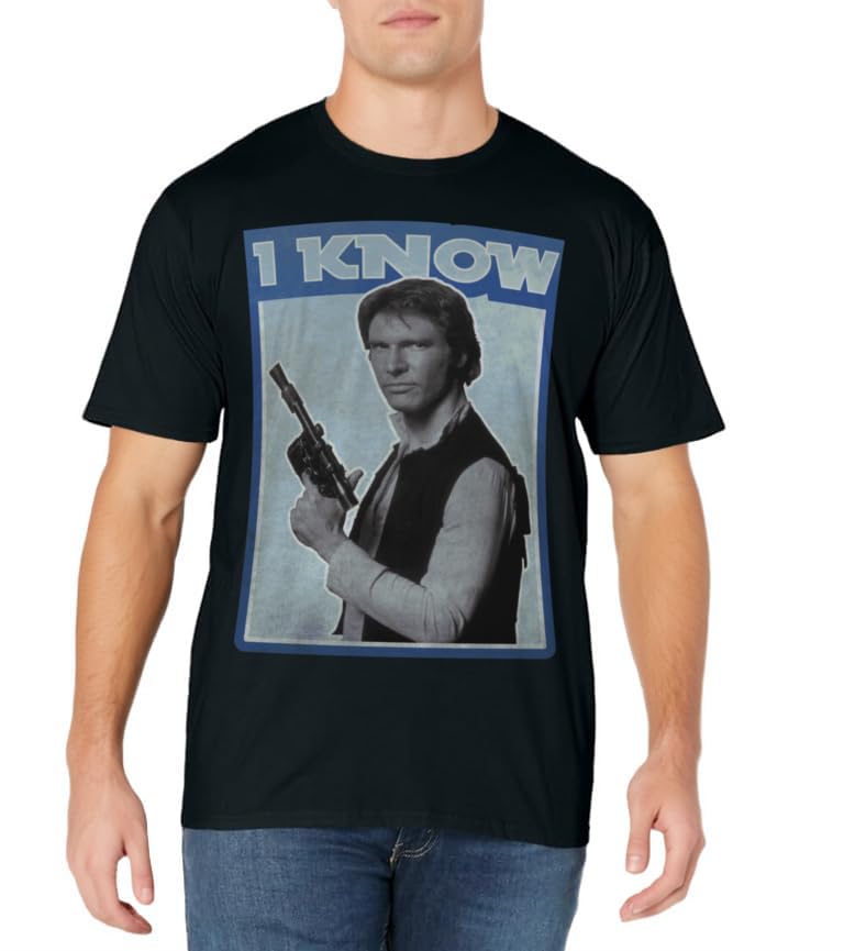 Star Wars Han Solo Iconic Unscripted I KNOW Disney+ T-Shirt