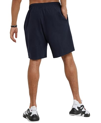 Champion Men's Graphic Jersey Short, Navy, Medium