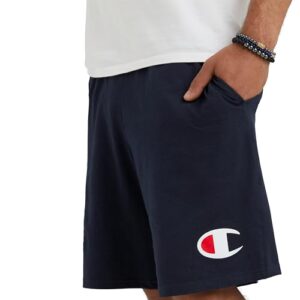 Champion Men's Graphic Jersey Short, Navy, Medium