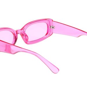 FEISEDY Retro Rectangle Sunglasses Women Men Vintage 90s Small Glasses Thick Narrow Fashion Y2K Plastic Glasses B2462