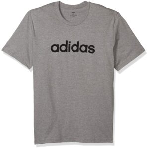 adidas Linear Graphic Tee, Medium Grey Heather/Medium Grey Heather, XX-Large