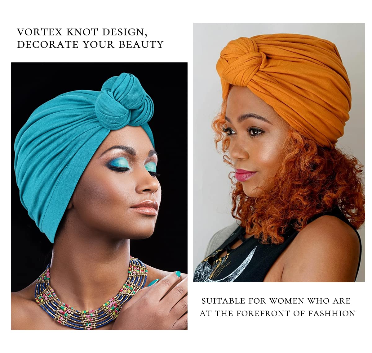 Women Turbans and Head Wraps, Skull-Caps, African Turban Flower Knot Pre-Tied Bonnet Beanie Cap for Women