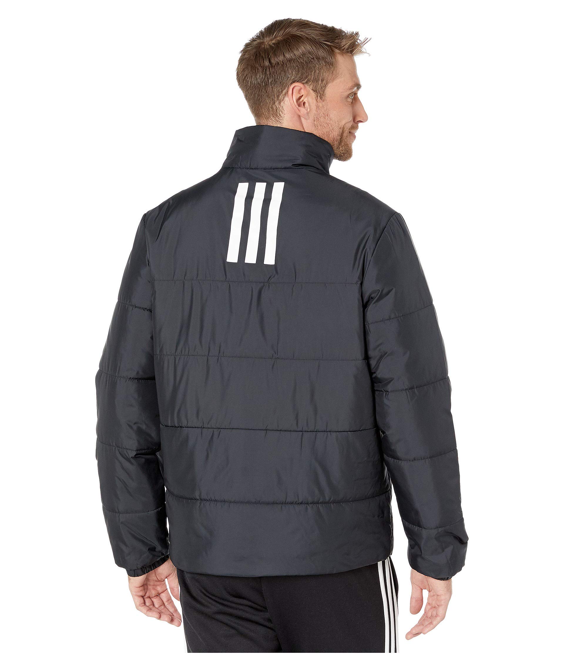 adidas Men's BSC 3-Stripes Insulated Outdoor Jacket, Black/Black, XX-Large