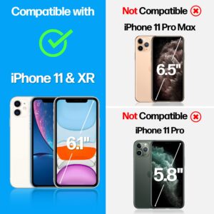 Power Theory Designed for iPhone 11, iPhone XR Screen Protector Tempered Glass [9H Hardness], Easy Install Kit, 99% HD Bubble Free Clear, Case Friendly, Anti-Scratch, 2 Pack