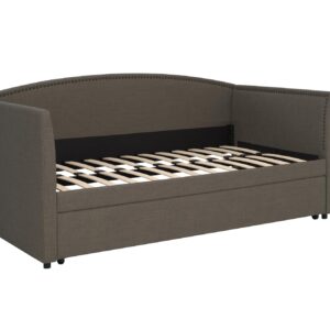 DHP Clara Linen Twin, Grey Daybed, Gray