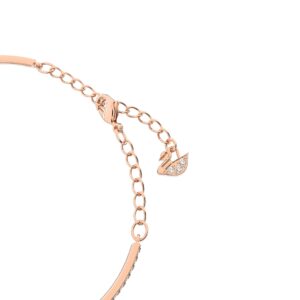 SWAROVSKI Una Bangle Bracelet with Clear Crystals and Matching Pavé on a Rose-Gold Tone Finished Setting