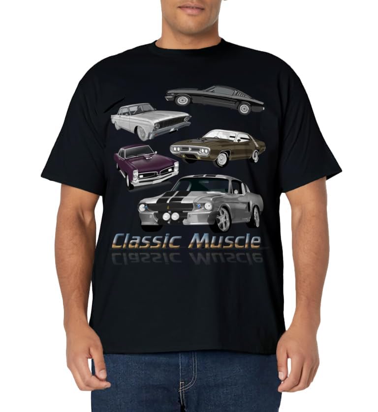 Classic American Muscle Cars Novelty T-Shirt