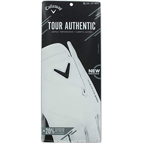 Callaway Golf Tour Authentic Glove (Worn on Left Hand, Cadet (Short Fingers), Medium, White 2019)