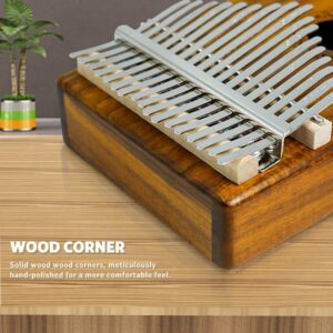 Anordsem Kalimba Thumb Piano 17 Keys, Mbira Finger Piano Koa Wood Body and Ore Metal Tines, Portable Musical Instrument Gifts for Kids and Adults Beginners